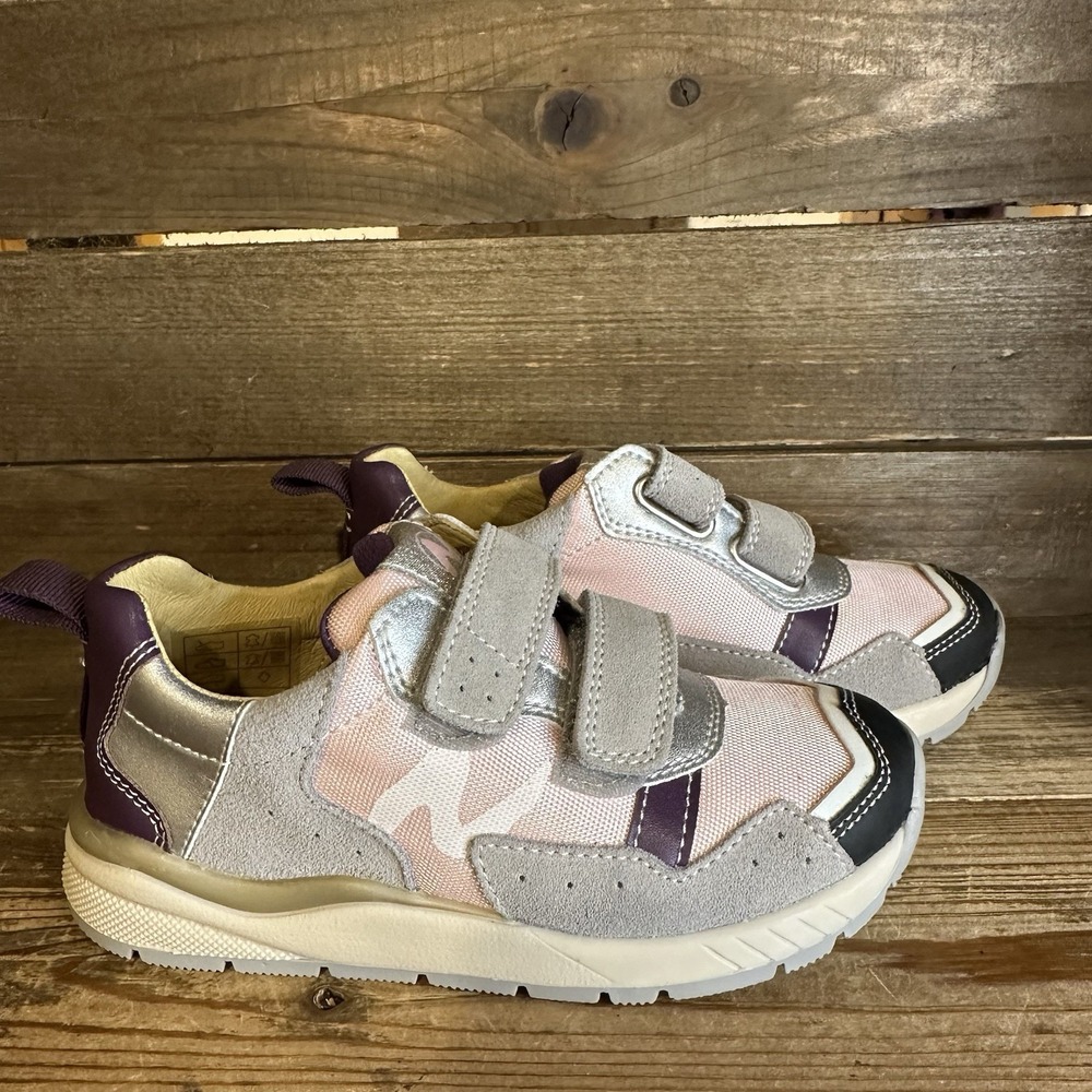New Little Kids Naturino Casual Glitter Pink Suede Sneaker Shoe SZ EU 28 US 11 C